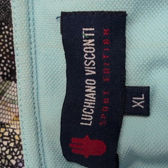 Luchiano Visconti Men's Polo Short Sleeve Shirt Size XL Abstract Pattern NWOT - Picture 4 of 7